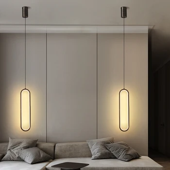 Moderno Minimalista Lámpara Colgante de Cobre con Cable Largo de Dimmable LED de Techo Colgante de Luz para el Dormitorio de la Mesilla de Salón Decoración
