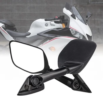 Motocicleta Motocicleta Plegable Lado de los Espejos de Punto Ciego Retrovisores Tapa Para Yamaha YZF R3 R25 2015-2018 YZF-R3 YZF-R25