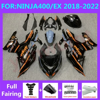 Motocicleta Todo el Carenado Kit de ajuste Para Ninja400 EX400 EX Ninja 400 2018 2019 2020 2021 2022 2023 carenado kit de Carrocería negro gris