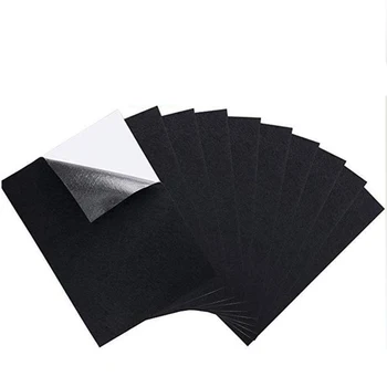 Negro de Tela de Fieltro de Limpieza Impermeable Suave Acudieron a Mano la etiqueta Engomada de la Casa DIY Craft Paño de Protección de Hoja Adhesivo Multiuso