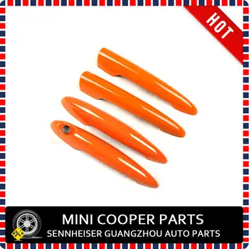 Nuevo Material del ABS con protección UV Mini Ray Estilo de Color Naranja de la Puerta Cubierta de la Manija Para el mini cooper clubman (4 pcs/set)