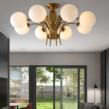 Nórdicos dormitorio lámparas de arte Moderno de vidrio esmerilado comedor Magic bean minimalista personalizada sala de estar minimalista lámpara de araña