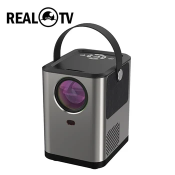 REAL TV BBQ4 Full HD 1080p Proyector Android Bluetooth de cine en Casa de Cine USB Proyector Proyector Con Regalos Gratis