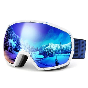 Resistencia a los golpes de Gafas de Esquí para los Hombres las Mujeres de la Nieve Gafas de protección 100% UV400 Protección Anti-niebla Snowboard Gafas de Super visión clara