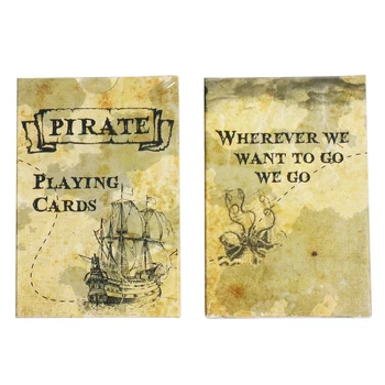 Rey de los piratas Jugando a las Cartas Retro Vintage Tipo de Puente Mazo de Cartas de 60x90mm Poker Juego de mesa Cartes