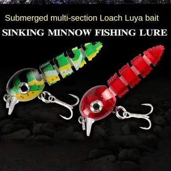 Señuelos de pesca Multi-sección Sumergida Productos Para la Pesca Loach Luya Cebo de Pesca de los Accesorios de Bionic Cebo 3.9 g/5.5 cm Falso Cebo