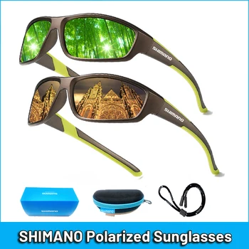 Shimano Polarizado Gafas de sol de Pesca de los Hombres de Conducción Tonos Masculinos Gafas de Sol de Senderismo Pesca Clásico de Gafas de Sol UV400 Gafas