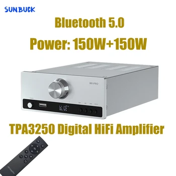 sunbuck M6 TPA3250 2.1 Potencia 260W Aplicaciones de la Fibra Coaxial USB Bluetooth Amplificador de control Remoto de Clase D Amplificador de Audio estéreo de alta fidelidad