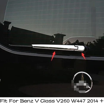 Trasero Parabrisas Ventana de Lluvia Limpiaparabrisas Tapa de ajuste Para el Mercedes-Benz Clase V V260 W447 2014 - 2021 ABS Cromado Accesorios Kit de Exterior