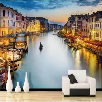 wellyu Personalizados de gran escala murales Venecia Watertown HD sueño telón de fondo no tejido de papel pintado papel de parede para quarto
