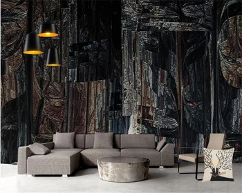 wellyu Personalizados gran pintor de paredes con Nórdico y minimalista retro negro geométrico de TV de fondo de papel tapiz papel de parede