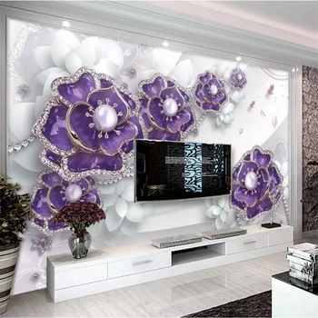wellyu un fondo de pantalla Personalizado en 3d mural de alto grado de flor exquisita joyería de la sala de estar dormitorio Papel de parede de fondo de papel de pared