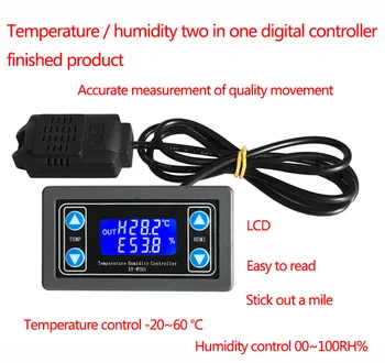 XY-WTH1 DC 6-30V display Digital de Temperatura Constante humedad de la Incubadora de Controlador de Salida Doble termostato De la CA 220V